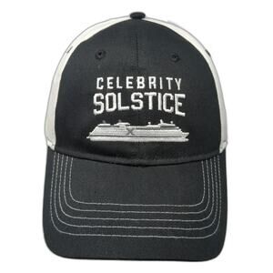 Celebrity Cruises Snapback Hat Black OSFM Solstice Ship Crew Embroidered Cotton
